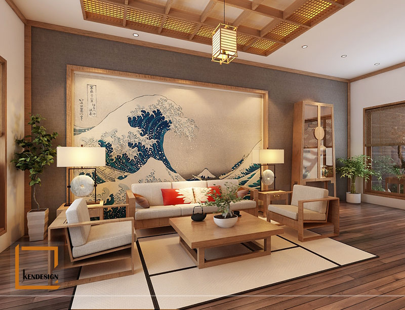 Thiết kế nội thất biệt thự đẹp phong cách Nhật - Đội Cấn